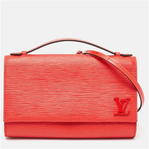 Louis Vuitton Clery Pochette in Epi Leather, in Coquelicot